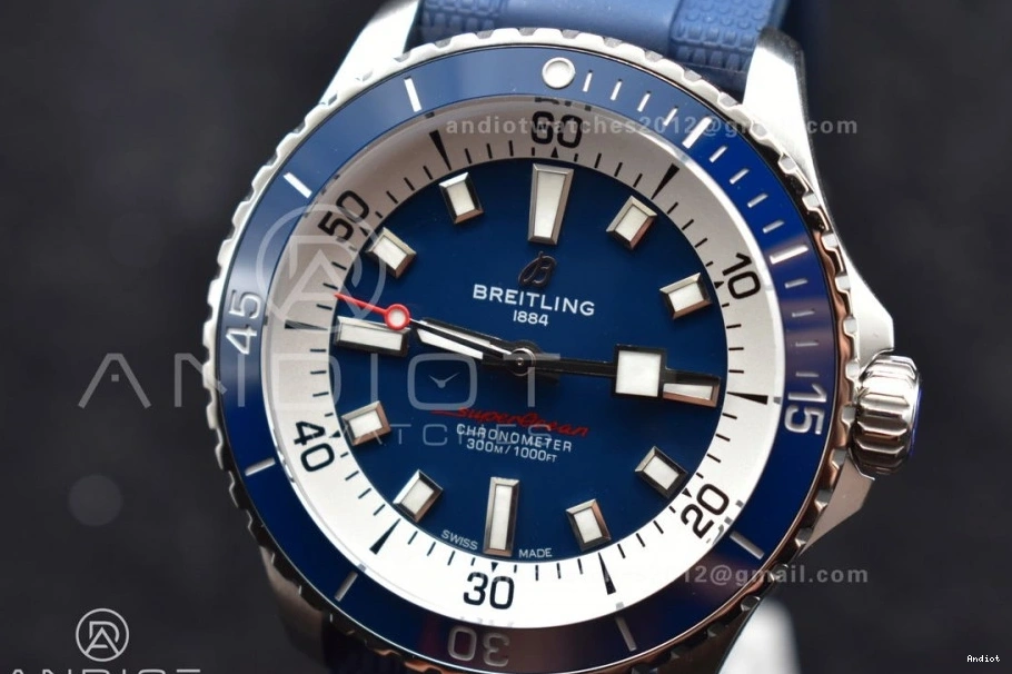 Dial SS Strap Edition SuperOcean Automatic BLSF Blue on Blue 42 A2824 Rubber Best 1:1 0420